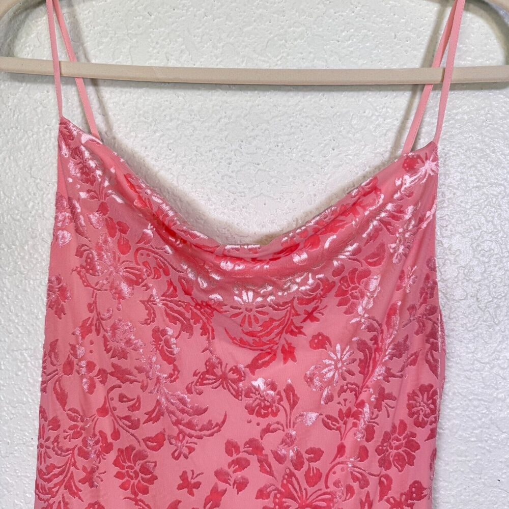 Free People Antoinette Mini Dress Womens Small Velvet Floral Flowy Skater Y2K - Picture 5 of 14